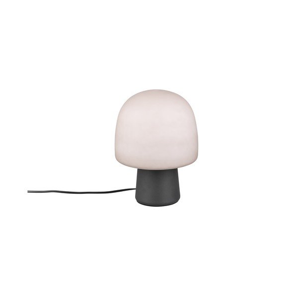 Lampada da tavolo bianca e nera con paralume in vetro (altezza 27 cm) Steen - Trio-image-3