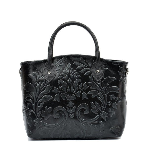 Borsa in pelle nera Rosa - Renata Corsi-image-1