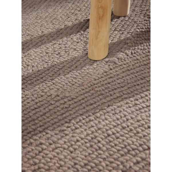 Tappeto rotondo grigio tortora in lana tessuto a mano ø 120 cm Eleni Taupe – Hanse Home-image-4