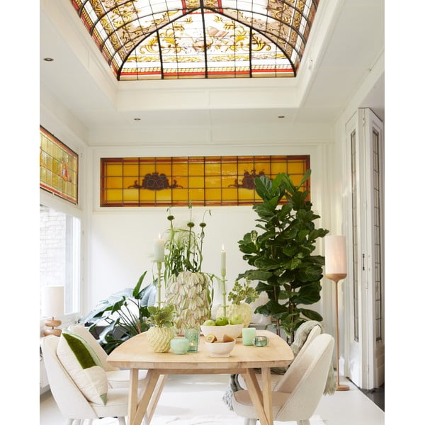 Lampada da terra in colore naturale con paralume in tessuto (altezza 159 cm) Dania - Light & Living-image-2