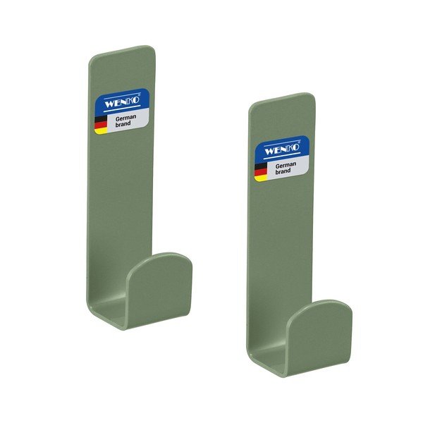 Set di ganci senza foratura verdi in acciaio inox 2 pz Lizan – Wenko-image-3