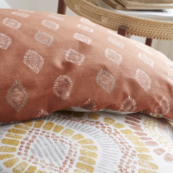 Biancheria da letto in cotone arancio-beige 200x200 cm Ziri Geo - Pineapple Elephant-image-3