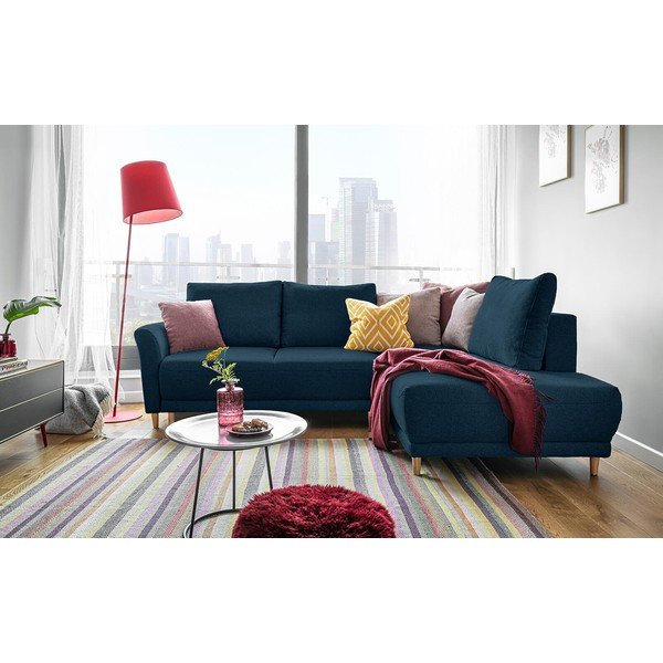 Divano letto angolare blu navy, angolo destro Lovely Annie - Miuform-image-2
