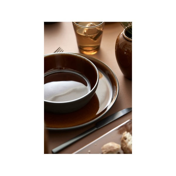 Piatto nero/color ambra in gres ø 27 cm Gastro Black/Amber – Bitz-image-3