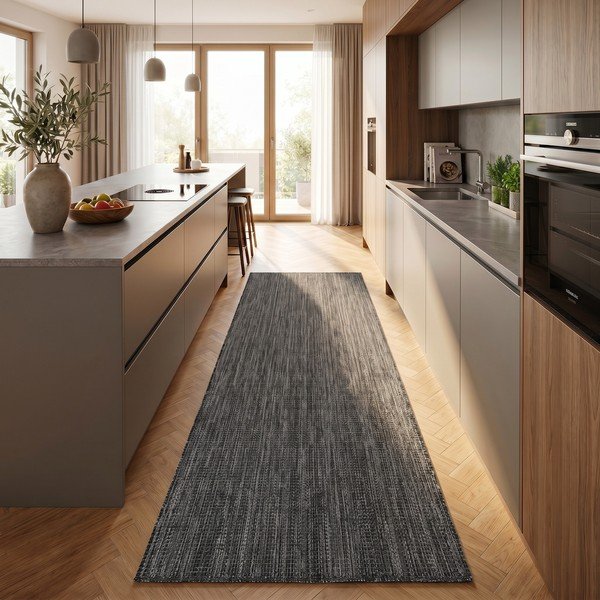 Passatoia da interno ed esterno nera 80x250 cm Mira 1450 – Ayyildiz Carpets-image-1