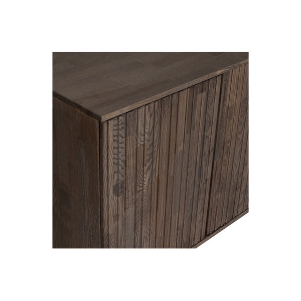 Cassettiera marrone con effetto frassino 200x85x44 cm Gravure – WOOOD-image-4