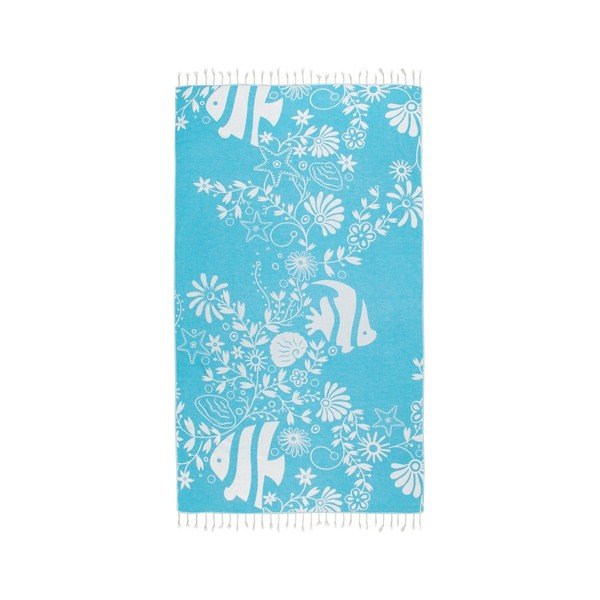 Tyrkysová hammam osuška Kate Louise Helene, 165 x 100 cm