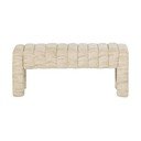 Panchina beige in imbottito con rivestimento in bouclé Frex – WOOOD