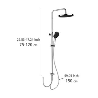 Set doccia in acciaio inox argento lucido 120 cm Soft Water - Wenko