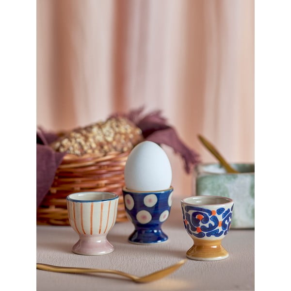 Portauova in gres 3 pz Eviaya – Bloomingville-image-1