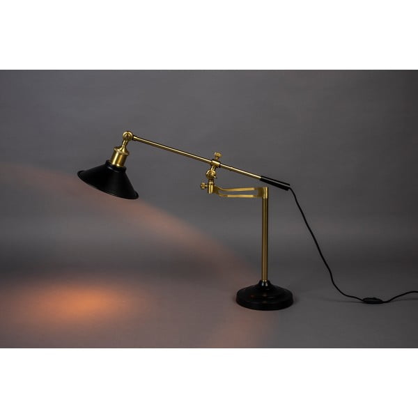 Lampada da tavolo in nero e oro (altezza 50 cm) Penelope - Dutchbone-image-1