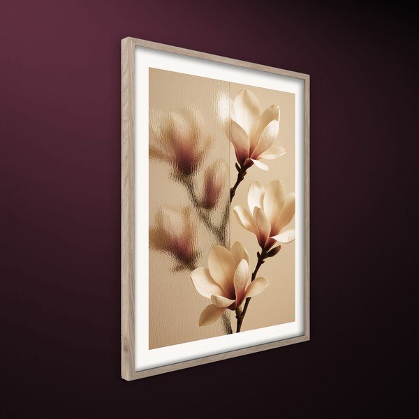 Dipinto stampato con cornice inclusa 50x70 cm Soft Magnolia – Styler-image-3