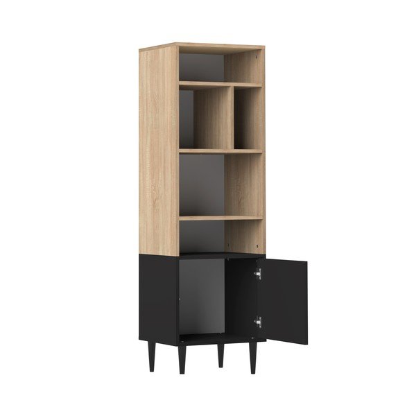 Libreria nera in rovere 47x153 cm Horizon - TemaHome-image-3