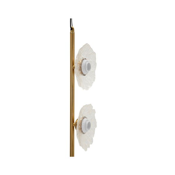 Lampadario dorato in metallo con paralume in vetro Emily – Mauro Ferretti-image-3