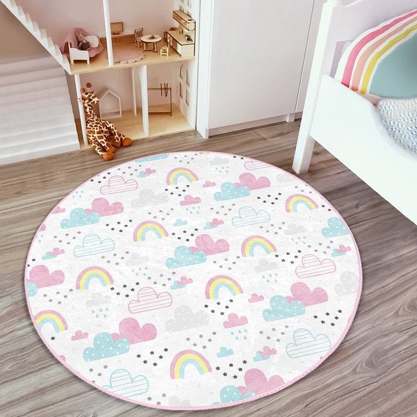 Tappeto bianco per bambini ø 120 cm Comfort - Mila Home-image-2