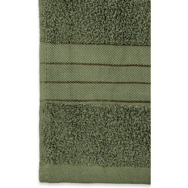 Set di 2 asciugamani in spugna di cotone verde chiaro 70x140 cm - Good Morning-image-3