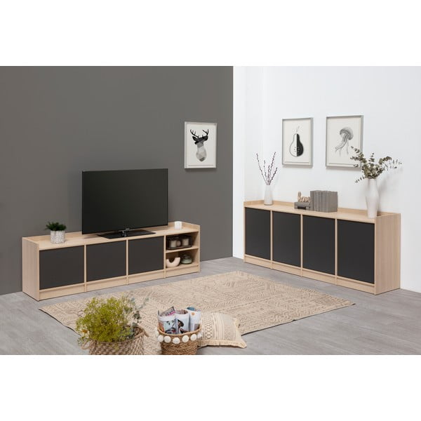 Cassettiera TV grigio antracite Antara - Marckeric-image-1