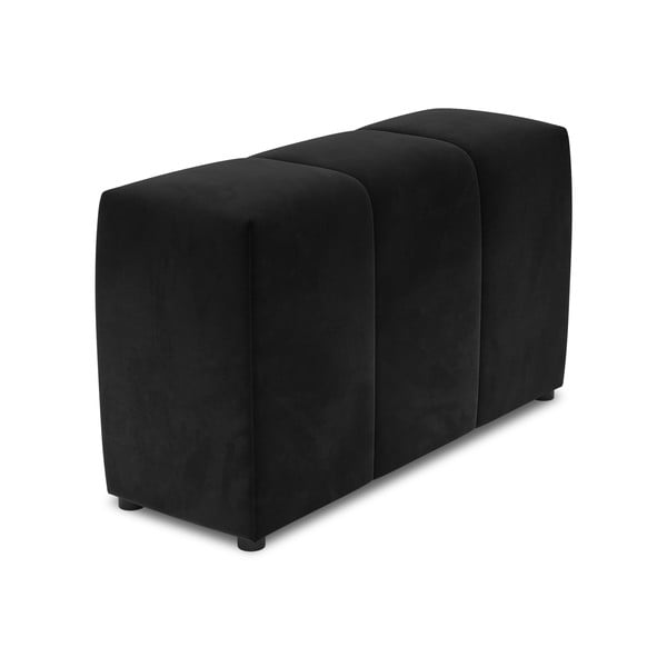 Bracciolo in velluto nero per divano componibile Rome Velvet - Cosmopolitan Design