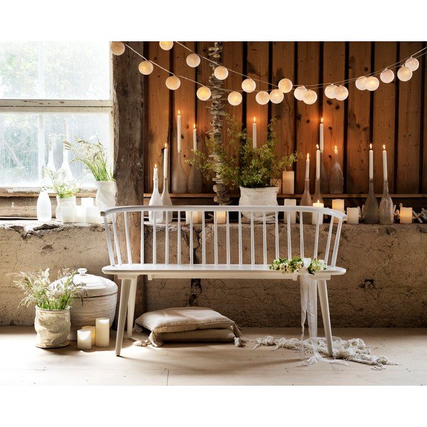 Panchina in legno bianca Carmen - Rowico-image-1