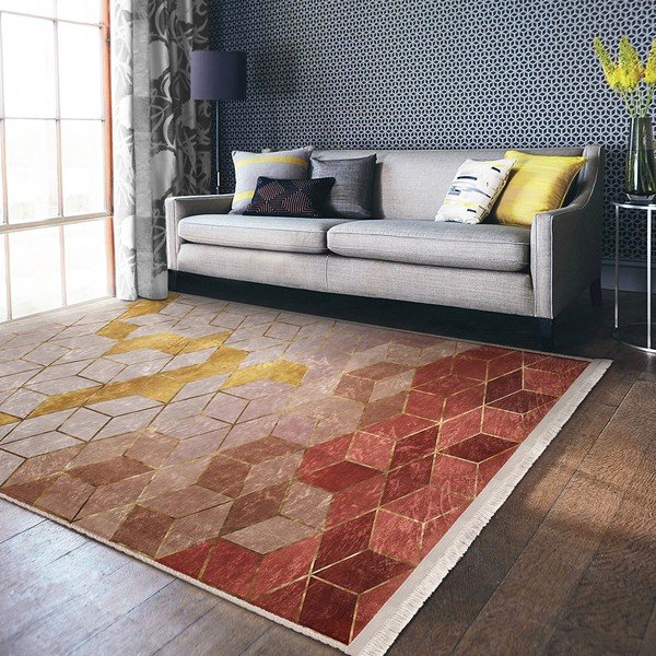 Tappeto rosa 80x150 cm Optic - Mila Home-image-4