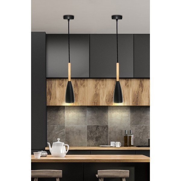 Lampadario con paralume in metallo ø 10 cm Trosa – Candellux Lighting-image-1
