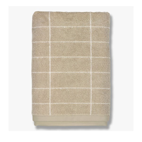 Telo da bagno in cotone beige 70x140 cm Tile Stone - Mette Ditmer Denmark