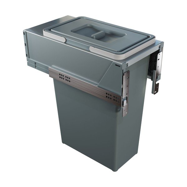 Bidone in plastica da incasso grigio 35 l Block 2.0 - Elletipi