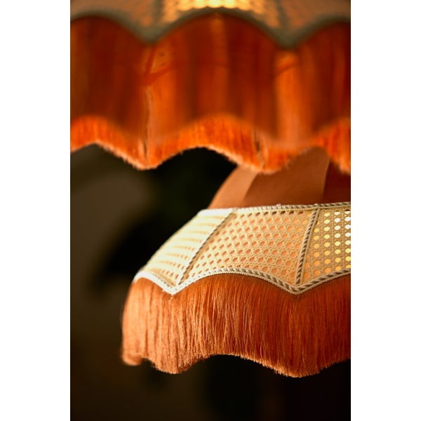 Lampadario arancione con paralume in tessuto ø 40 cm Mizia - Light & Living-image-1