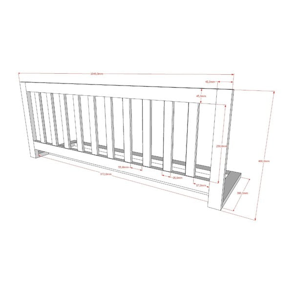 Sponda per letto bianca - Vipack-image-1