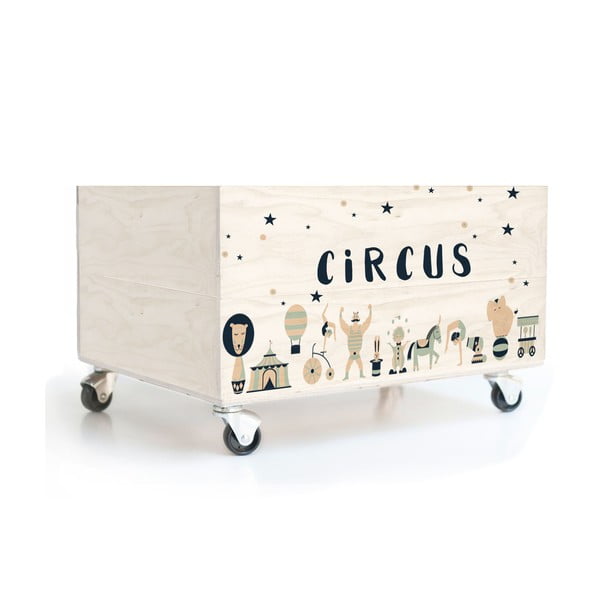 Contenitore per bambini in pino su ruote Circus Crew - Folkifreckles