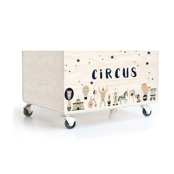 Contenitore per bambini in pino su ruote Circus Crew - Folkifreckles