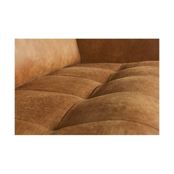 Divano marrone con rivestimento in finta pelle 277 cm Rodeo – WOOOD-image-4