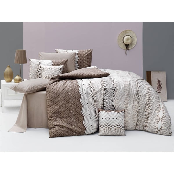 Lenzuola con lenzuolo per letto matrimoniale Nazenin Home Ekonis, 200 x 220 cm - Mijolnir