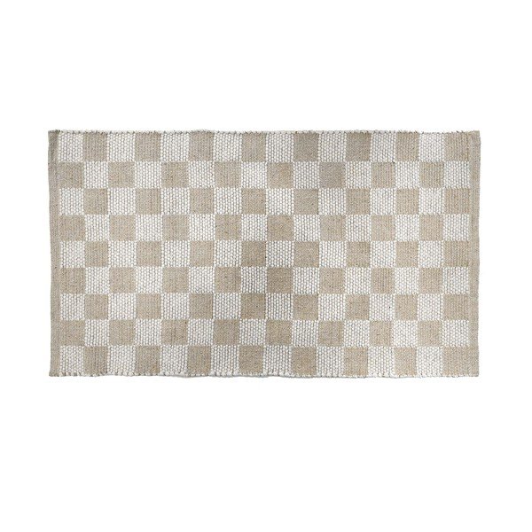 Tappeto di colore naturale in misto cotone lavabile 50x80 cm Jenna – douceur d'intérieur