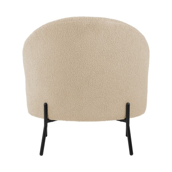 Poltrona beige in tessuto bouclé Noble - Leitmotiv-image-4