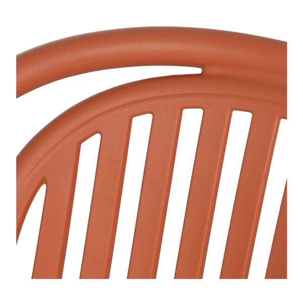 Sedia da pranzo color terracotta in plastica impilabile Alia – Ixia-image-4
