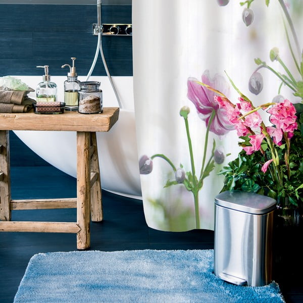 Cestino per la spazzatura color argento opaco in acciaio con pedale 5 l   Akira – Spirella-image-2