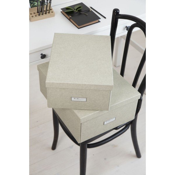 Scatola di stoccaggio con coperchio Katrin - Bigso Box of Sweden-image-1