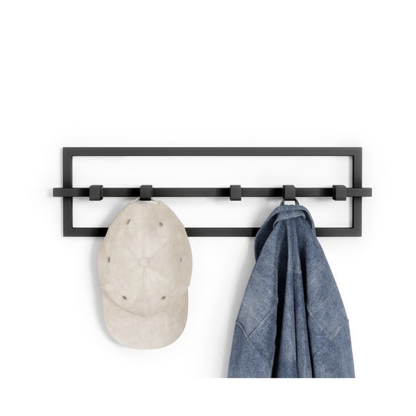 Appendiabiti da parete in metallo nero Cubiko - Umbra-image-4
