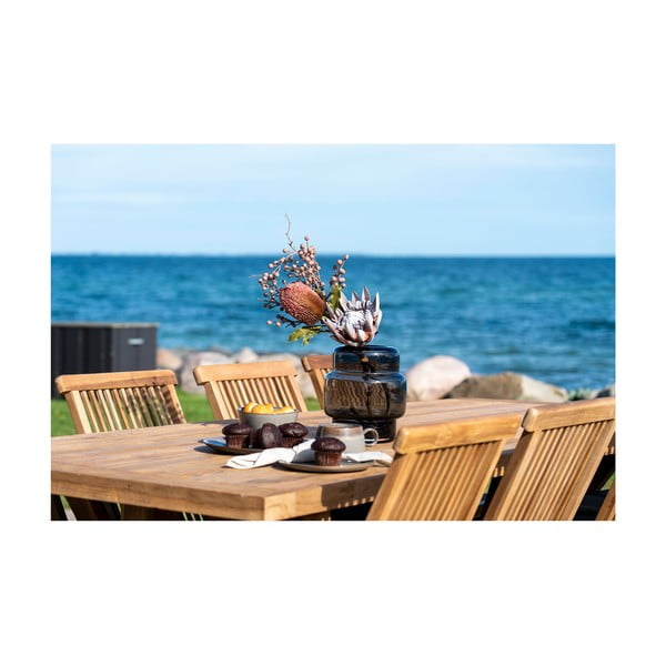 Tavolo da pranzo in legno di teak da giardino 100x240 cm Volos - House Nordic-image-2