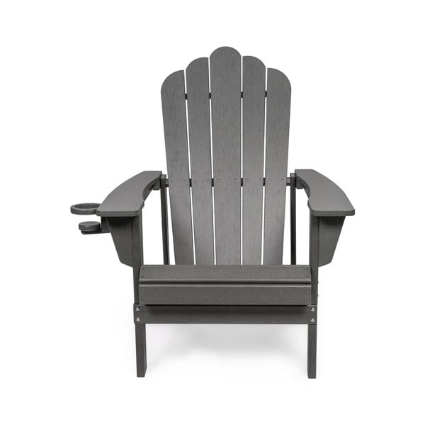 Sedia da giardino in plastica grigia Adirondack – Bonami Selection-image-3