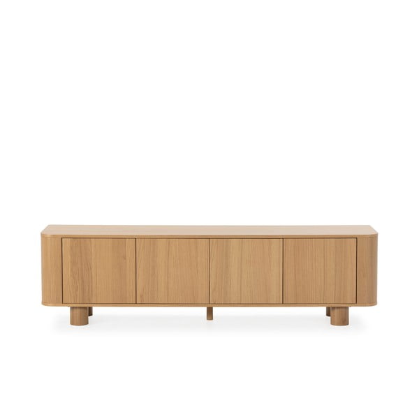 Mobile TV di colore naturale con effetto rovere 180x50,5x40 cm Padoc – MOME
