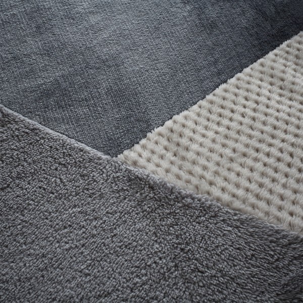 Biancheria da letto singola grigia in micropile 135x200 cm Cosy - Catherine Lansfield-image-4