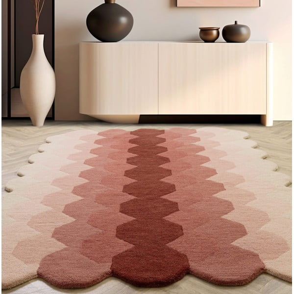 Tappeto in lana rosa 120x170 cm Hive - Asiatic Carpets-image-1