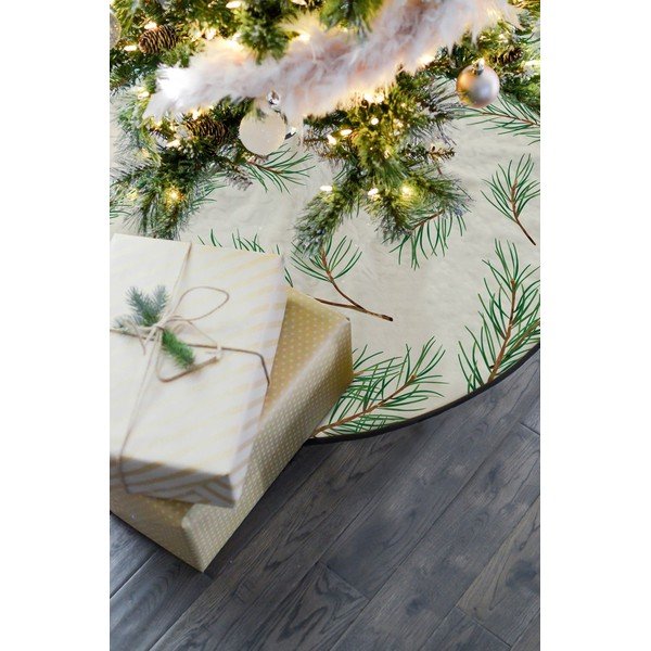 Tappeto in cotone sotto l'albero di Natale , ø 130 cm Fir Branches - Butter Kings-image-1