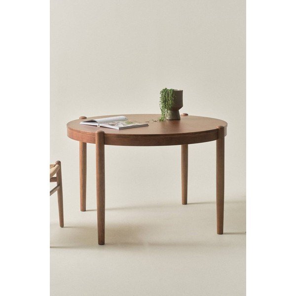Tavolo da pranzo rotondo in olmo massiccio ø 120 cm Nattavaara – Jotex-image-2