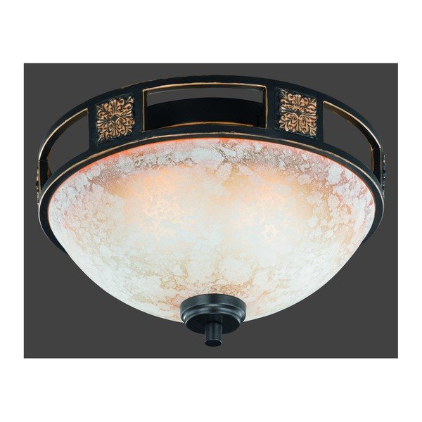 Plafoniera nera con paralume in vetro ø 33 cm Quinta – Trio-image-2