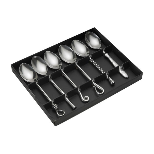 Set di 6 cucchiai in acciaio inox in confezione regalo forgiata - Jean Dubost