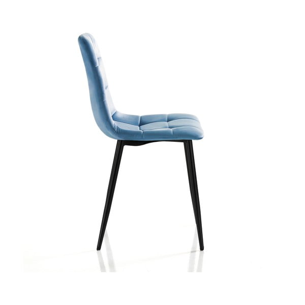 Sedie da pranzo in velluto blu in set di 2 Faffy - Tomasucci-image-3
