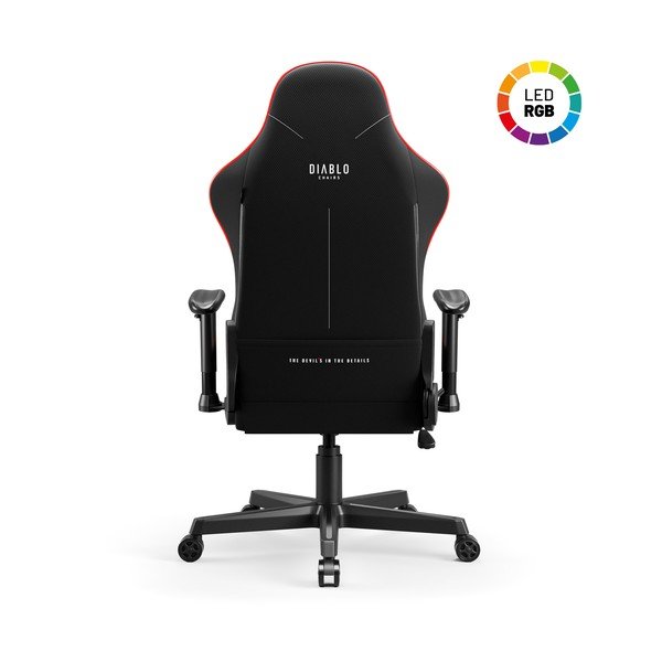 Sedia da gioco nera X-Starter LED - Diablo Chairs-image-4